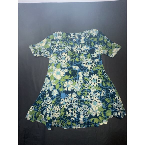 women’s Top LULAROE xxs oversize floral/paisley short sleeve scoop neck - Picture 3 of 9